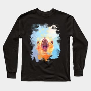 Rise and Shine, Kitty - Cat Painting Long Sleeve T-Shirt